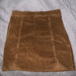 Fitted corduroy miniskirt